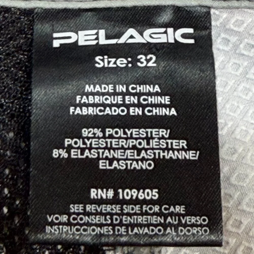 Pelagic Americamo Sharkskin Boardshorts Grey Size 32 Swim Bathing‎ Suit